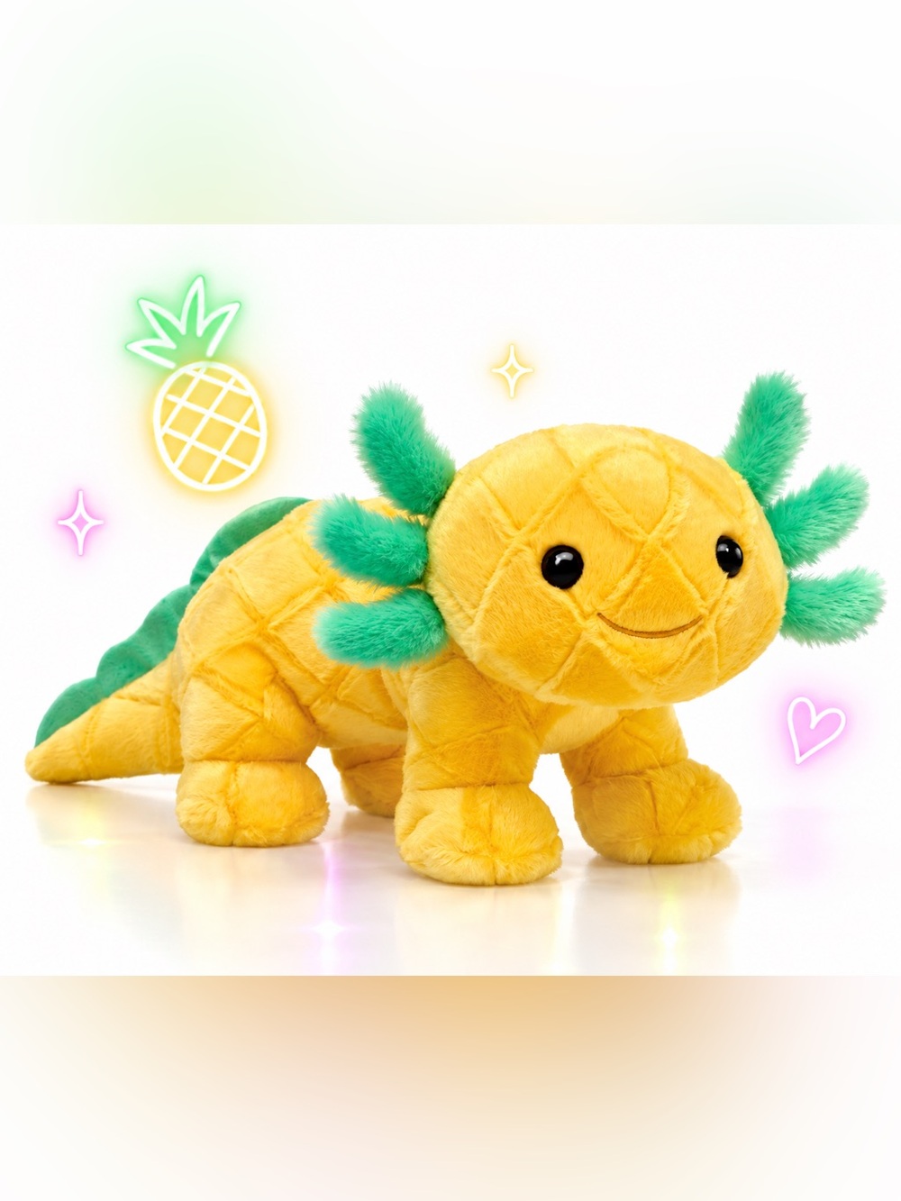 Pineapple Axolotl Stuffed Animal NWOT